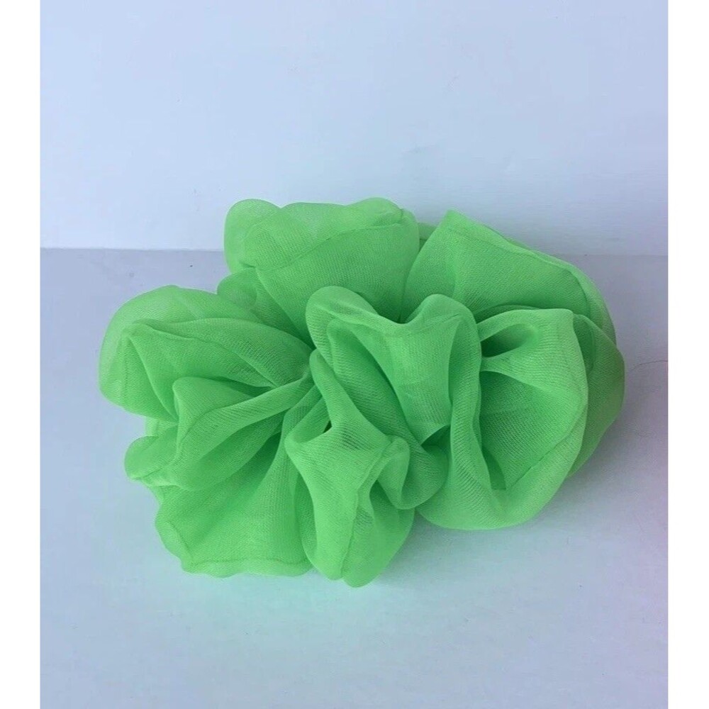 New Chiffon Scrunchie Hair Tie XLarge Green - Picture 2 of 7
